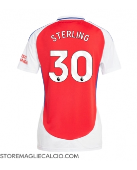 Arsenal Raheem Sterling #30 Maglia Gara Casa Repliche 2024-25 Donna